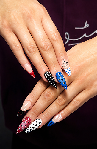 Beautiful manicure results - perfectly shaped and polished nails